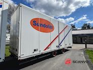 Scania R410 DB 4x2 MLB + tandem trailer 121m3 Koffer aufbau - 11