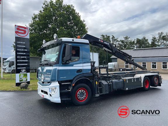 Mercedes-Benz Antos 2540 L - Hiab 232E5 kran Container system/crane - 1