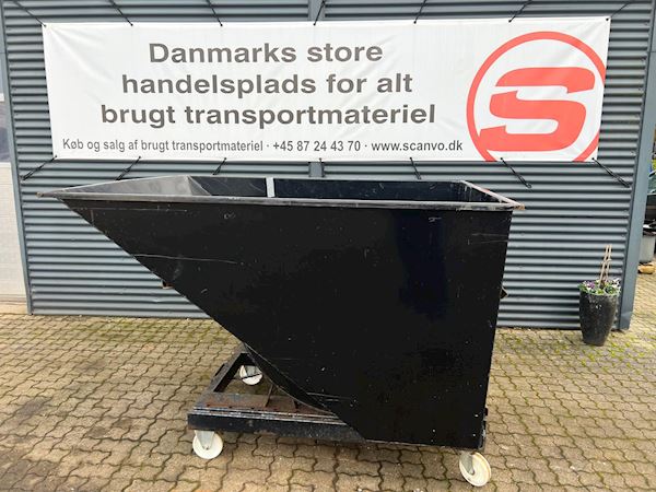 Various Vip container 2050 ltr / 2,5m3 gaffellommer m/transport hjul, Tip / tilt container