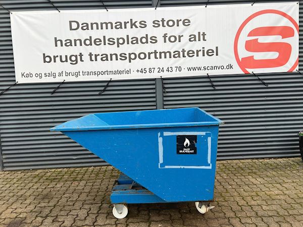 Various Vip container 765 ltr / 0,9m3 gaffellommer m/transport hjul, Tip / tilt container