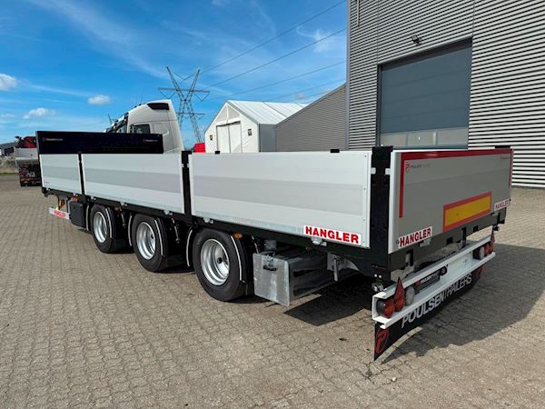 Hangler 3-aks kærre alu-sider + alu-ramper, Åben