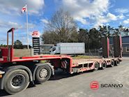 Kel-Berg 13,5 mtr maskin/ blokvogns trailer + udtræk - dobbelt ramper Udtrækkelig - 3