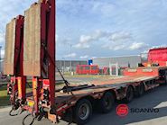 Kel-Berg 13,5 mtr maskin/ blokvogns trailer + udtræk - dobbelt ramper Udtrækkelig - 5