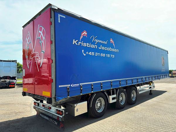 Hangler 3-aks gardintrailer hævetag + skydetag, Gardin