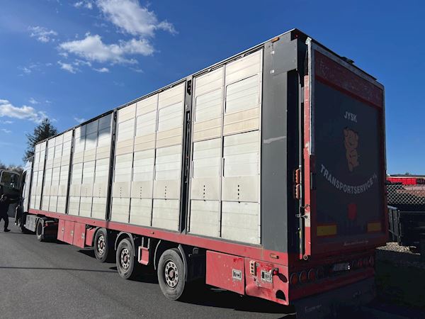 Fliegl SDS 400 13,6 mtr - 3 dæk 97m3, Dyretransport