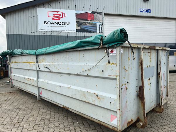 Scancon 6000 mm - 20m3 - Bagdøre + Rullepresenning, Åben