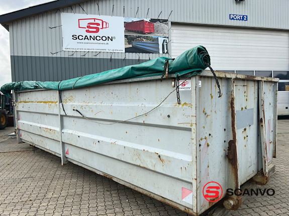 Scancon 6000 mm - 20m3 - Bagdøre + Rullepresenning Åben - 1